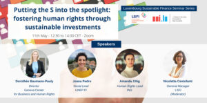 Putting the S into the spotlight: fostering human rights through sustainable investments